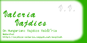 valeria vajdics business card